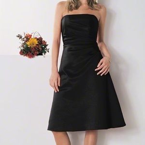 Silk Strapless Burgundy Dress